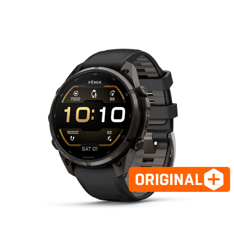 Garmin fenix 9 Pro - 47mm, AMOLED, Sapphire, Carbon Gray DLC Titanium, Black/Pebble Gray b