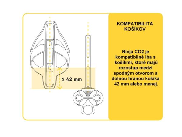 TOPEAK Držiak pod košík + CO2 hustilka NINJA CO2