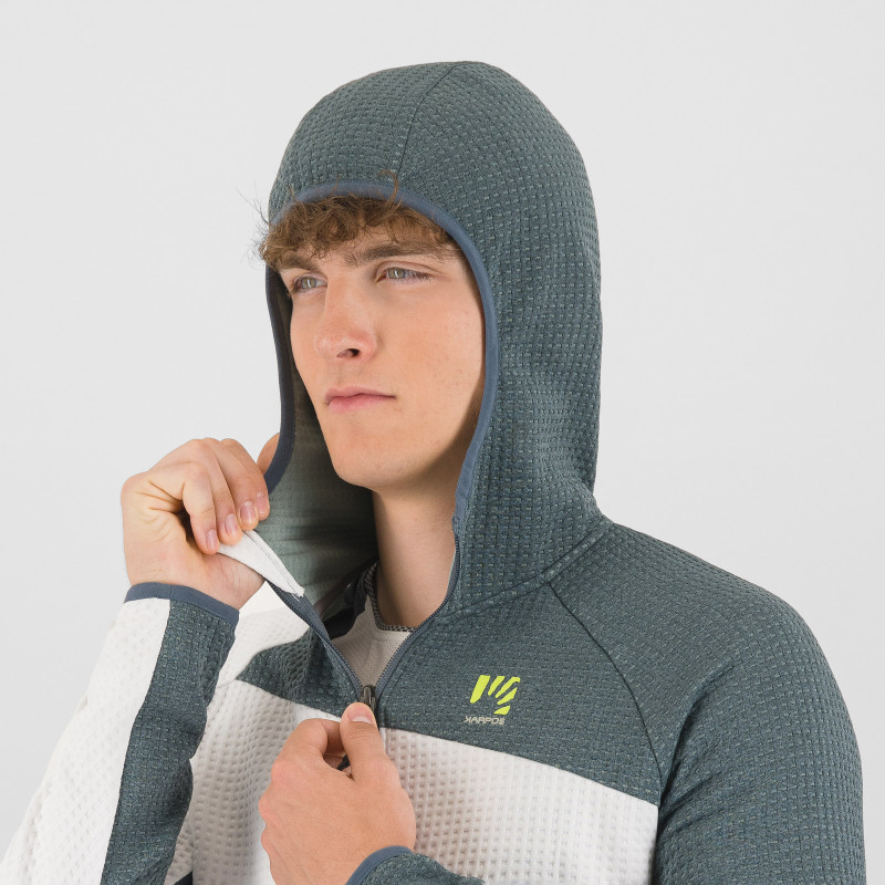 Karpos AVERAU FULL-ZIP mikina s kapucňou bright white/dark slate 6