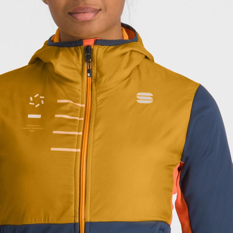 Sportful RYTHMO dámska bunda wood yellow/galaxy blue 3