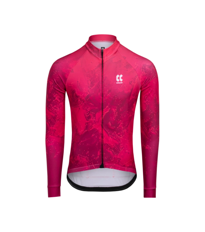 Cyklistický dres KALAS MOTION Z6 dlhý rukáv Berry Red