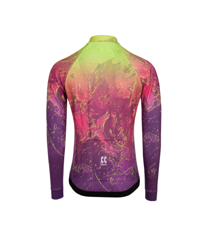 Cyklistický dres KALAS MOTION Z6 dlhý rukáv Neon Lava Blend 1