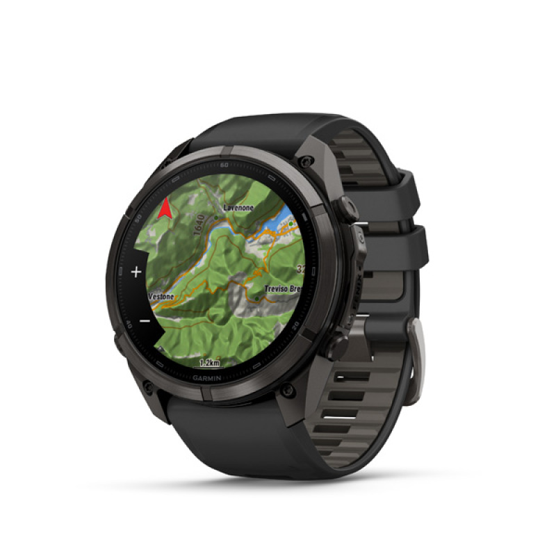Garmin fenix 9 Pro - inReach, 51mm, AMOLED, Sapphire, Carbon Gray DLC Titanium, Black/Pebb 8
