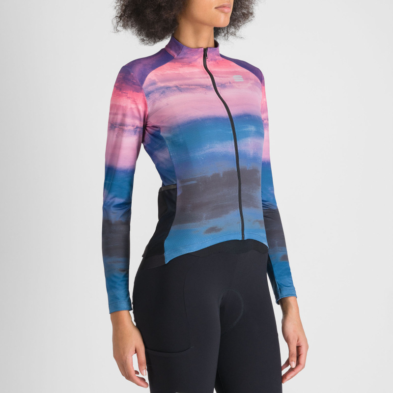 Sportful FLOW SUPERGIARA THERMAL dámsky dres blue pink 2