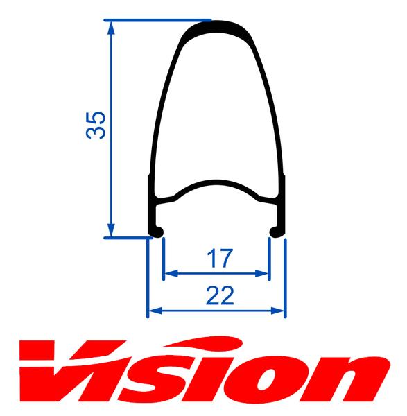 VISION Ráfik Team 35 zadný, 21 dier