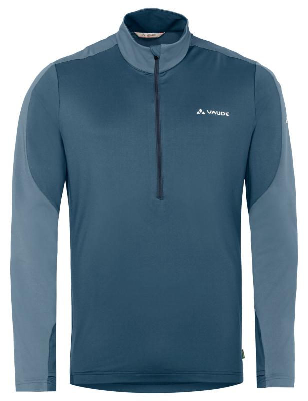 Vaude fleecový pulóver Livigno Halfzip II, pánsky, blue gray