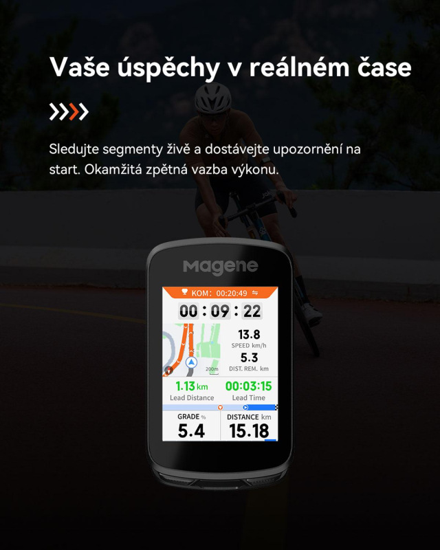 Cyklopočítač MAGENE SMART GPS C606 PRO dotykový USB 15