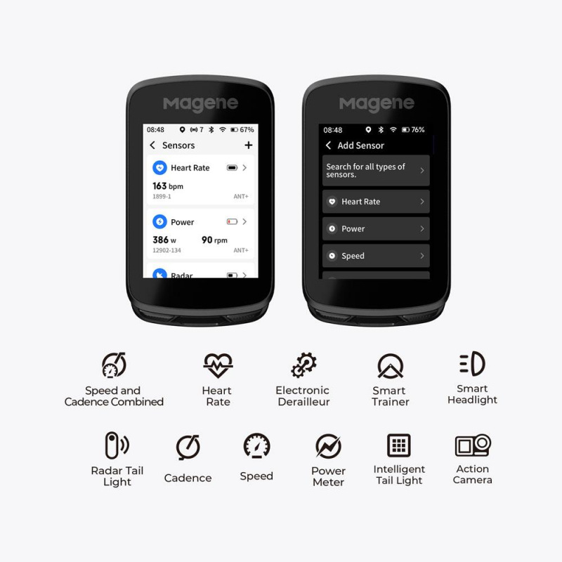 Cyklopočítač MAGENE SMART GPS C606 PRO dotykový USB 8
