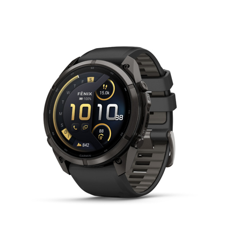 Garmin fenix 9 Pro - inReach, 51mm, AMOLED, Sapphire, Carbon Gray DLC Titanium, Black/Pebb