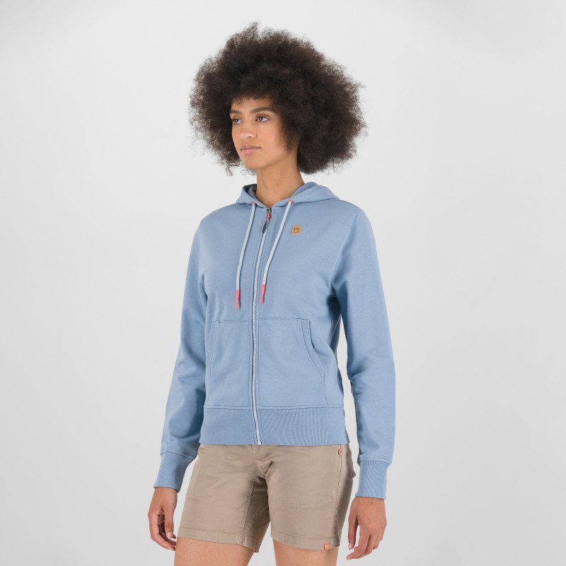 Karpos VOLPE dámska FULL ZIP mikina s kapucňou windw. blue 3