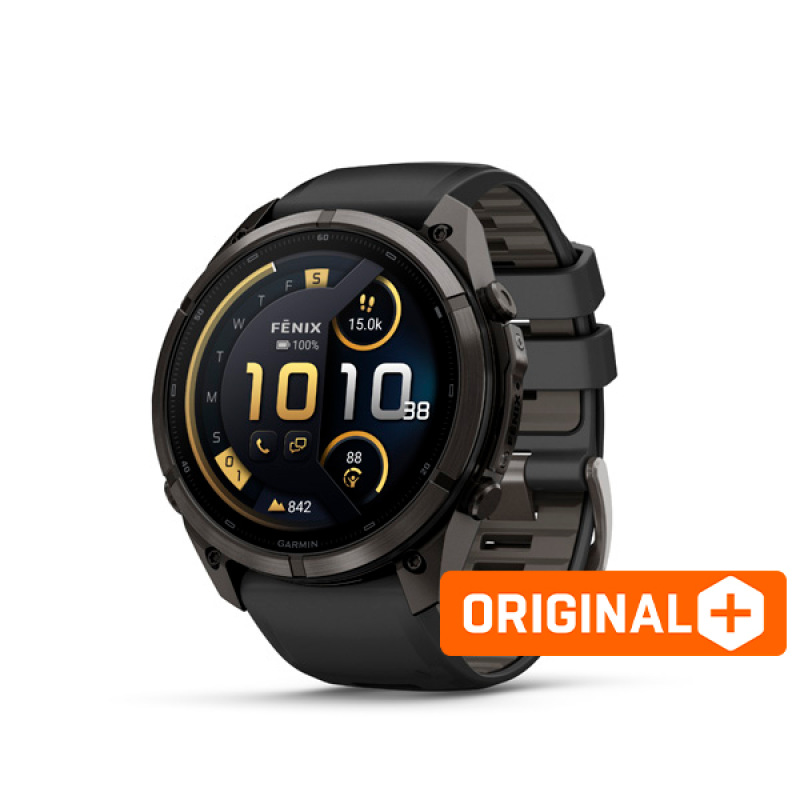 Garmin fenix 9 Pro - inReach, 51mm, AMOLED, Sapphire, Carbon Gray DLC Titanium, Black/Pebb