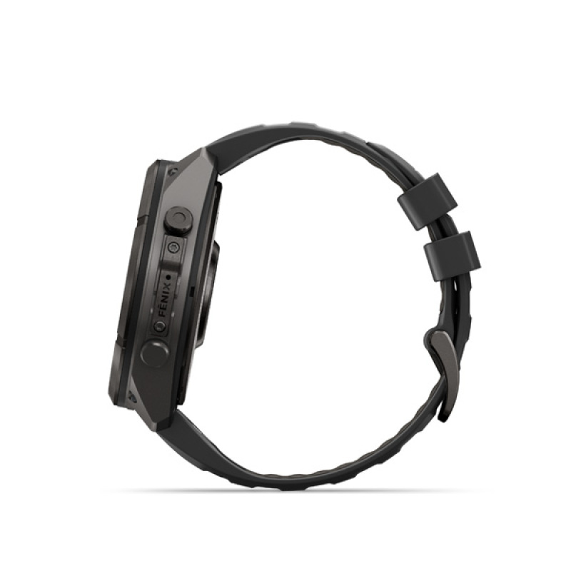 Garmin fenix 9 Pro - inReach, 51mm, AMOLED, Sapphire, Carbon Gray DLC Titanium, Black/Pebb 3