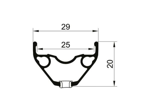 REMERX ráfik E-ROCKY 3025 DISC (29") 622x25 BA+nit,32 dier, AV