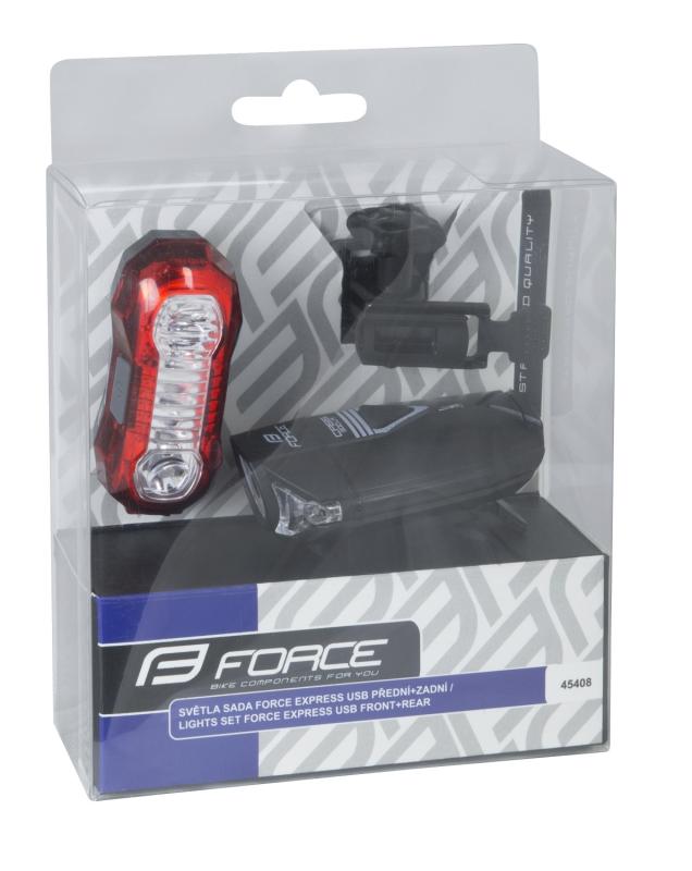 FORCE svetlá, sada EXPRESS USB predné + zadné 4