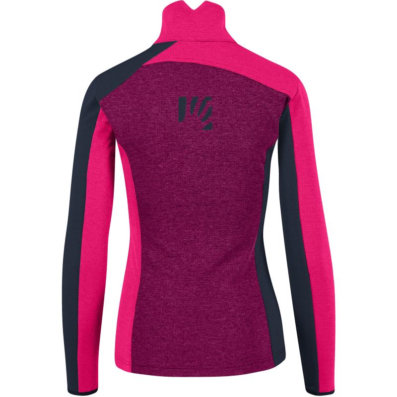 Karpos FEDERA HALF-ZIP dámska flíska Boysenberry/Pink/Vulcan