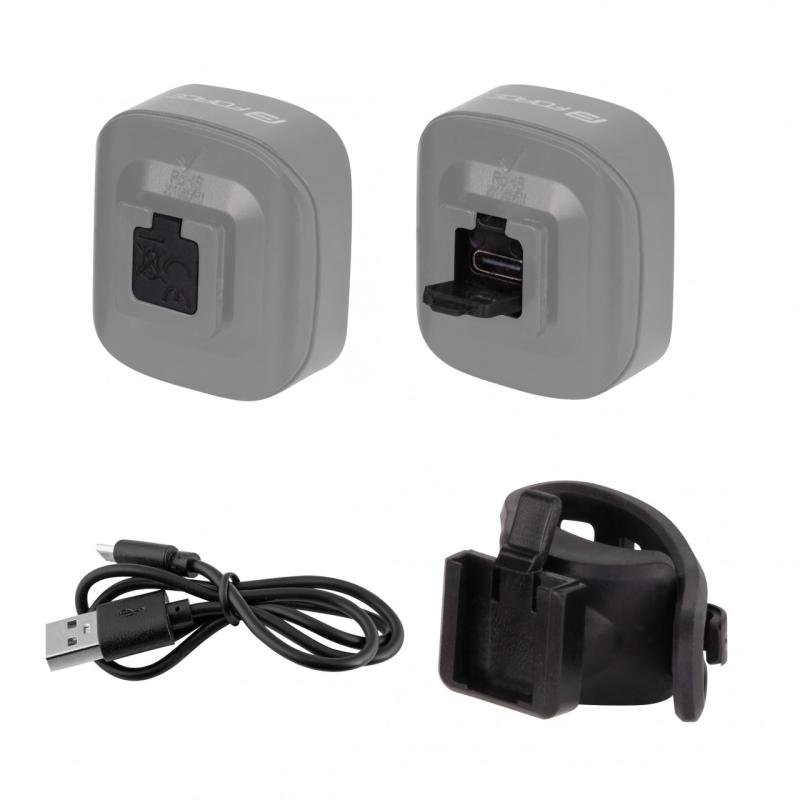 FORCE svetlo predné COB 2.0 75LM USB, čierne 1