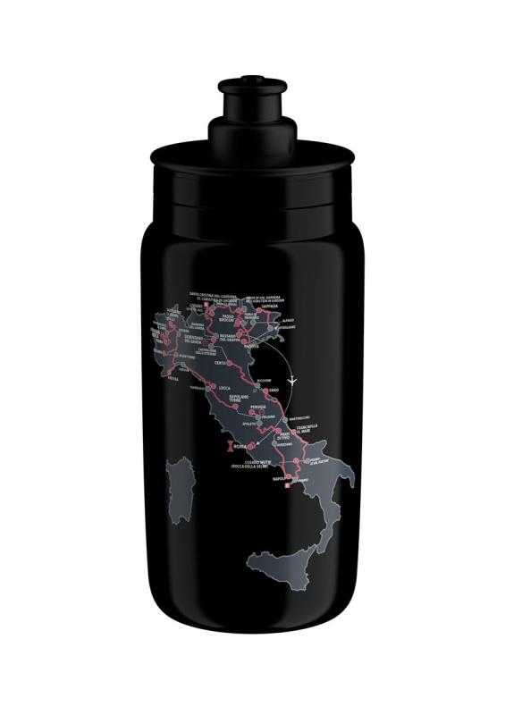 Fľaša ELITE FLY 550 Giro D´Italia mapa čierna 2024