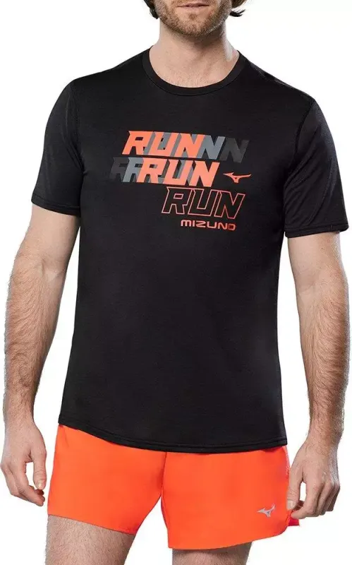 Pánske bežecké tričko MIZUNO CORE RUN TEE čierne