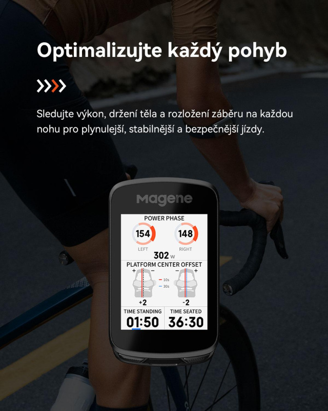 Cyklopočítač MAGENE SMART GPS C606 PRO dotykový USB 12