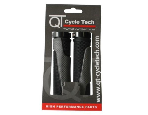 QT CYCLE TECH Rukoväte MTB 130mm čierno-šedé, s objímkami