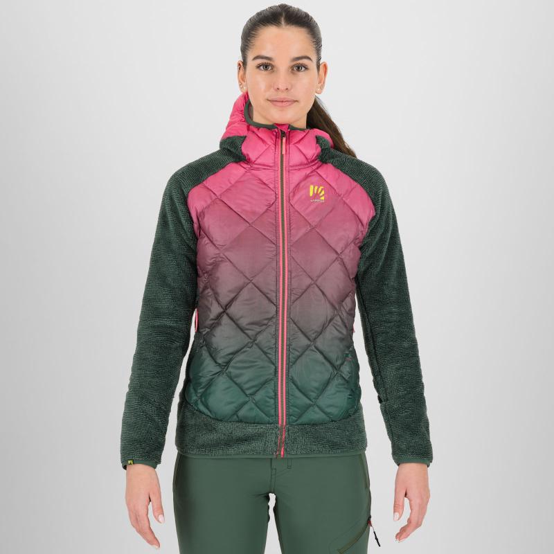 Karpos Smart Marmarole Dámska Bunda Fandango Pink/Jungle Green 2