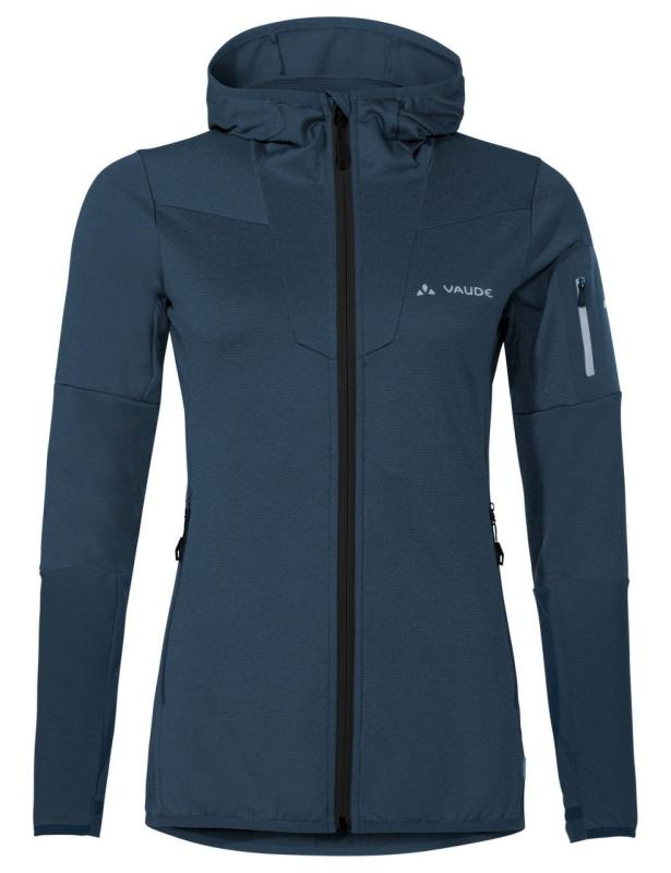 Vaude turistická mikina s kapucňou Monviso Fleece, dámska, dark sea uni