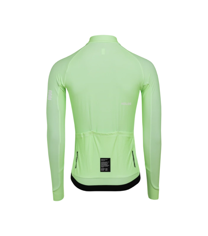 Cyklistický dres KALAS PASSION Z6 | Dres dlhý rukáv TEMPS | Neon Lime 1