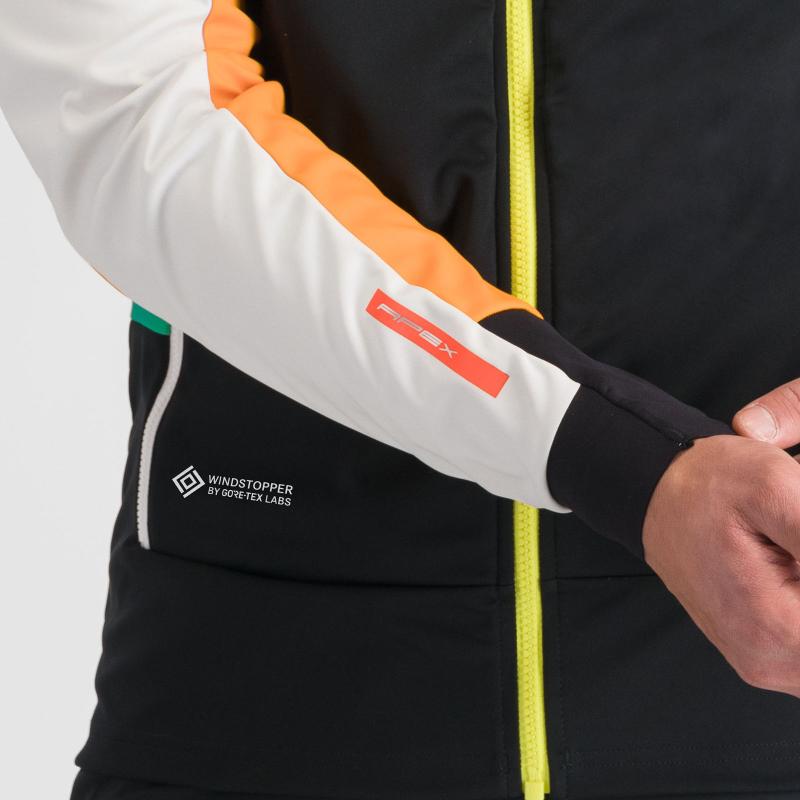 Sportful APEX bunda black/white/green/yellow