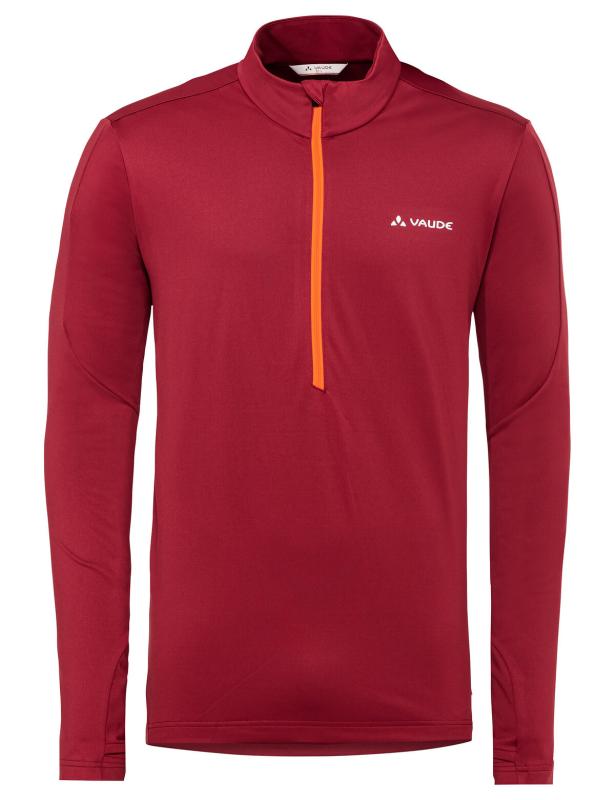 Vaude fleecový pulóver Livigno Halfzip II, pánsky, dark indian red