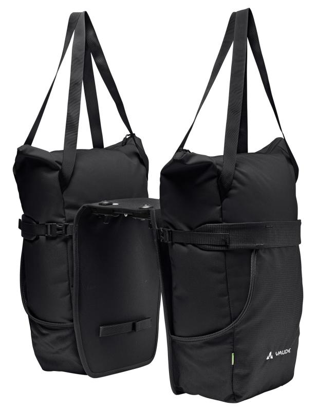 VAUDE dvojitá taška na nosič TwinShopper (UniKlip 2), black
