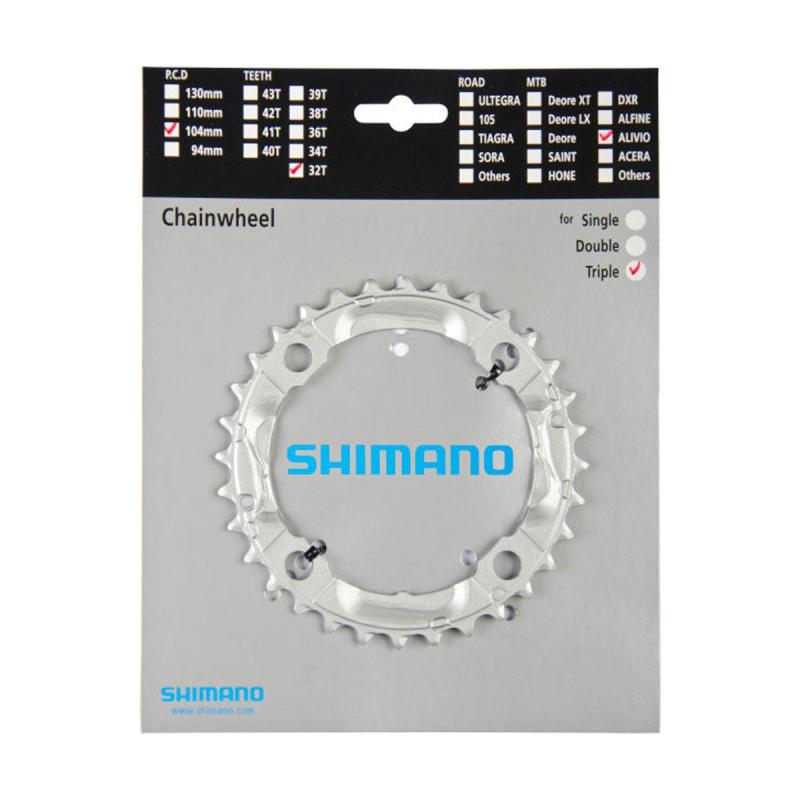 SHIMANO prevodník 32z. M430 Alivio 9-k. strieb. 104mm