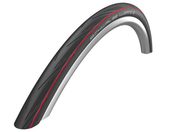 SCHWALBE LUGANO II 700x25C červený pás skladací