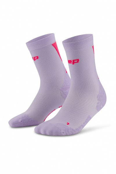 CEP Bežecké vysoké ponožky ULTRALIGHT 4.0 fialová/ružová