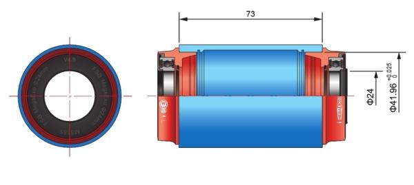 FSA MTB adaptér s ložiskami BB30/HTII (MegaExo) 42x73