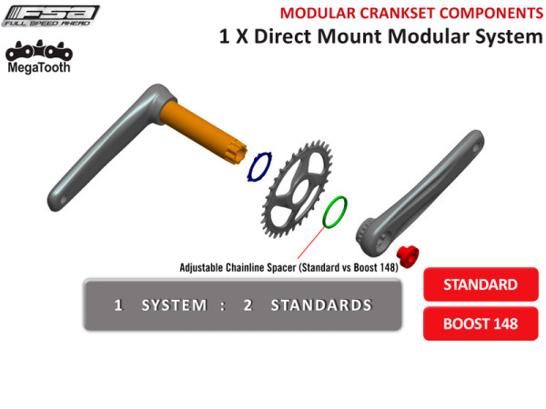FSA kľuky MTB AFTERBURNER Modular DM 1x 32z 1