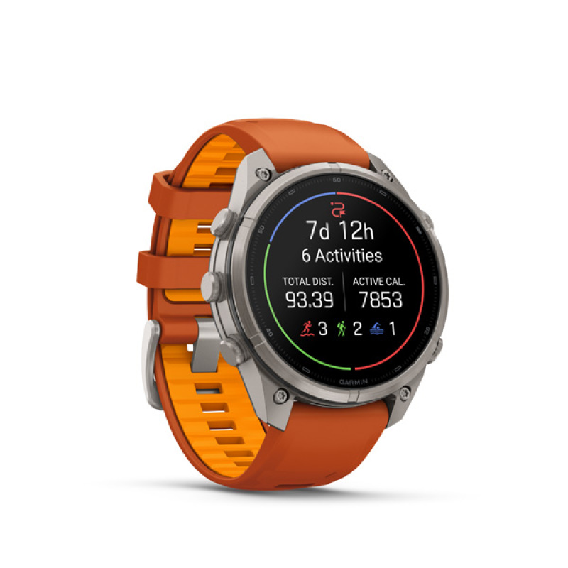 Garmin fenix 9 Pro - inReach, 47mm, AMOLED, Sapphire, Titanium, Autumn Orange/Spark Orange 4