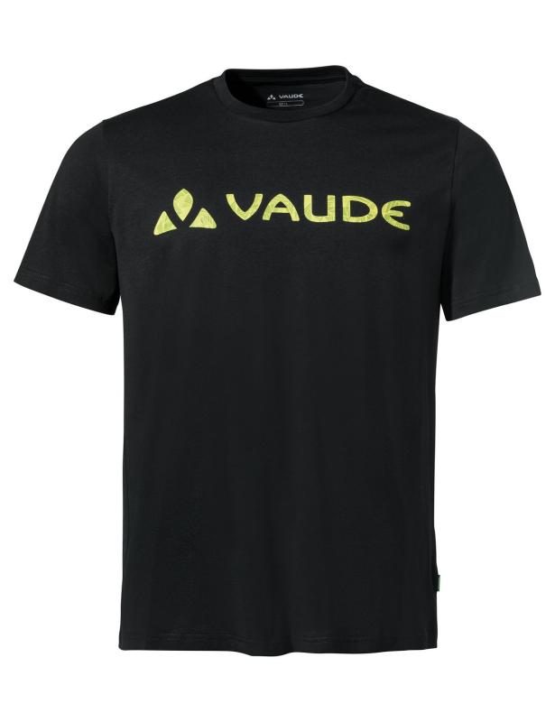 Vaude bavlnené tričko Logo, pánske, black/yellow