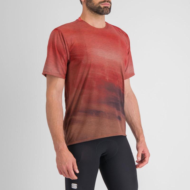 Sportful FLOW GIARA tričko cayenna red/mud