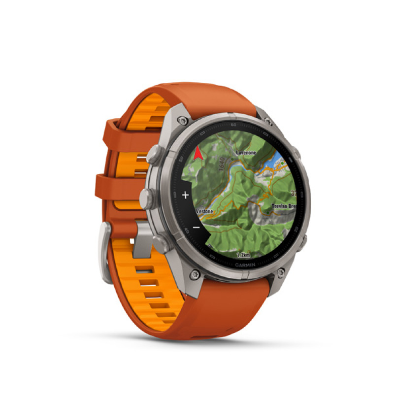 Garmin fenix 9 Pro - inReach, 47mm, AMOLED, Sapphire, Titanium, Autumn Orange/Spark Orange 5