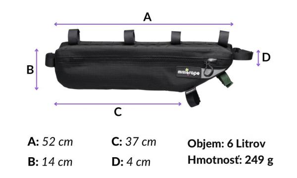 Miss Grape Internode 6 Adventure Waterproof taška na rám, 6 l 7