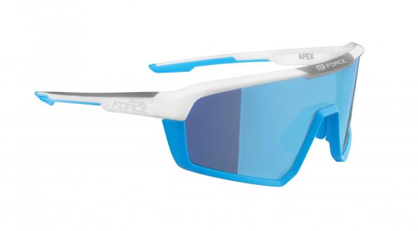 FORCE okuliare APEX, bielo-šedé, modré zrkadlové sklo