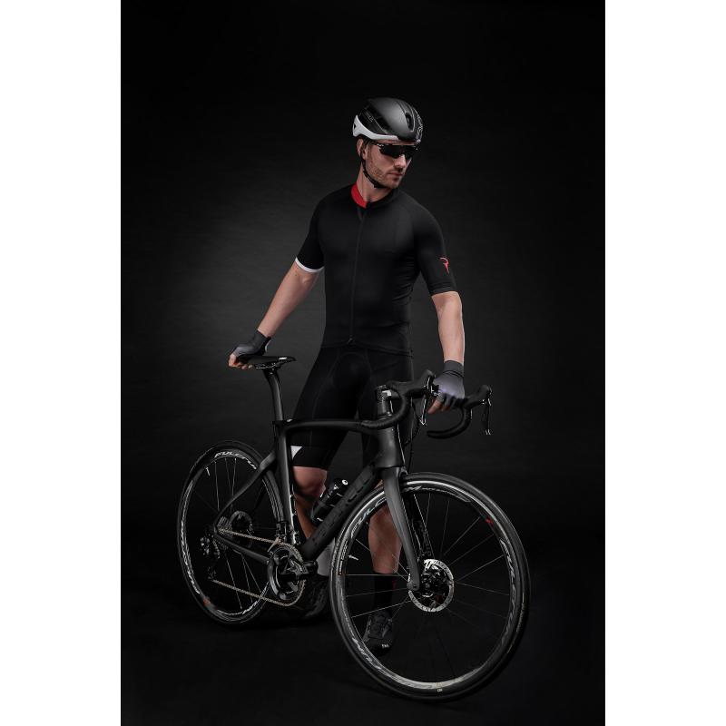 Pinarello kraťasy s trakmi POWER Think Asymmetric čierne/biele/červené 2