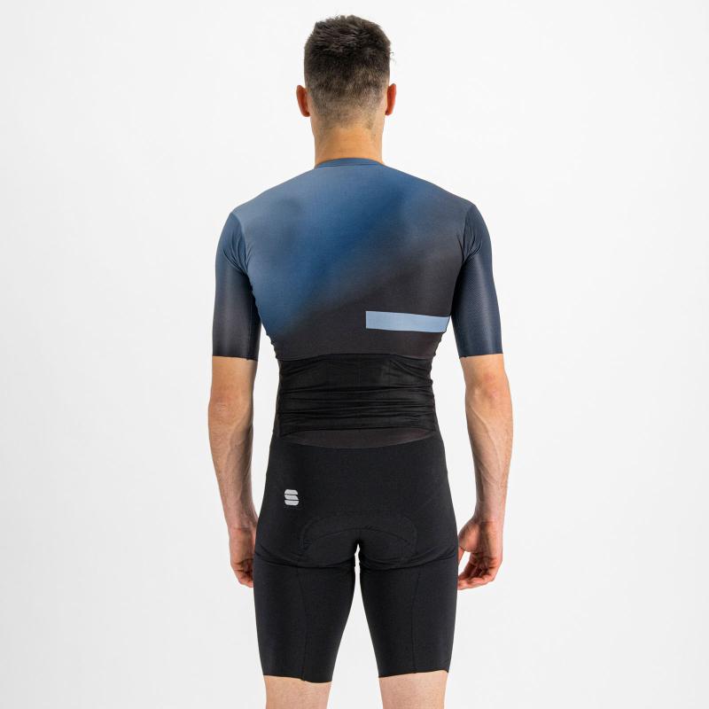 Sportful Bomber Kombinéza čierna/modrá 1