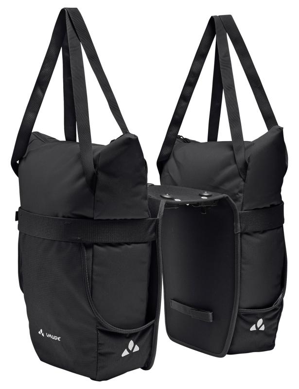 Vaude dvojitá taška na nosič TwinShopper (UniKlip 2), black