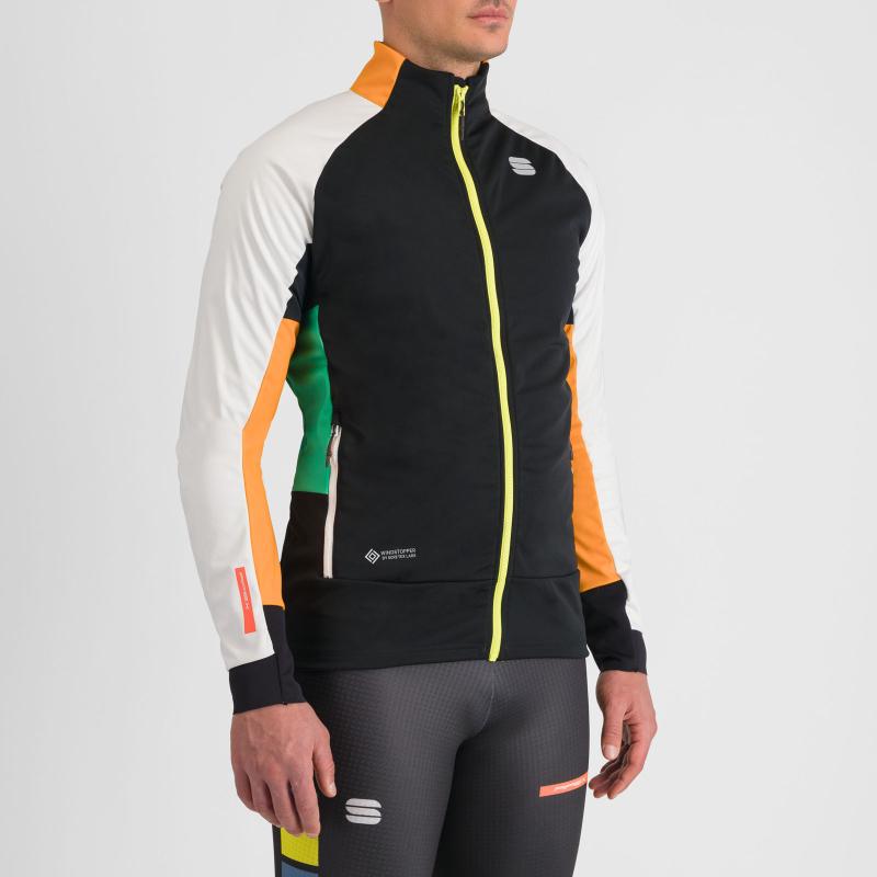 Sportful APEX bunda black/white/green/yellow