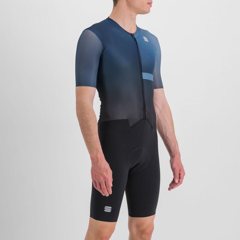 Sportful Bomber Kombinéza čierna/modrá 2
