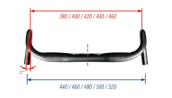 FSA riadidlá ADVENTURE AGX Compact Alloy grey Logo 440mm 1