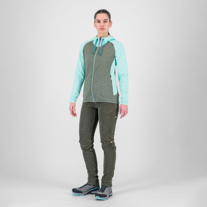 Karpos CAMOSCIO W FULL ZIP mikina Thyme/Aqua Sky