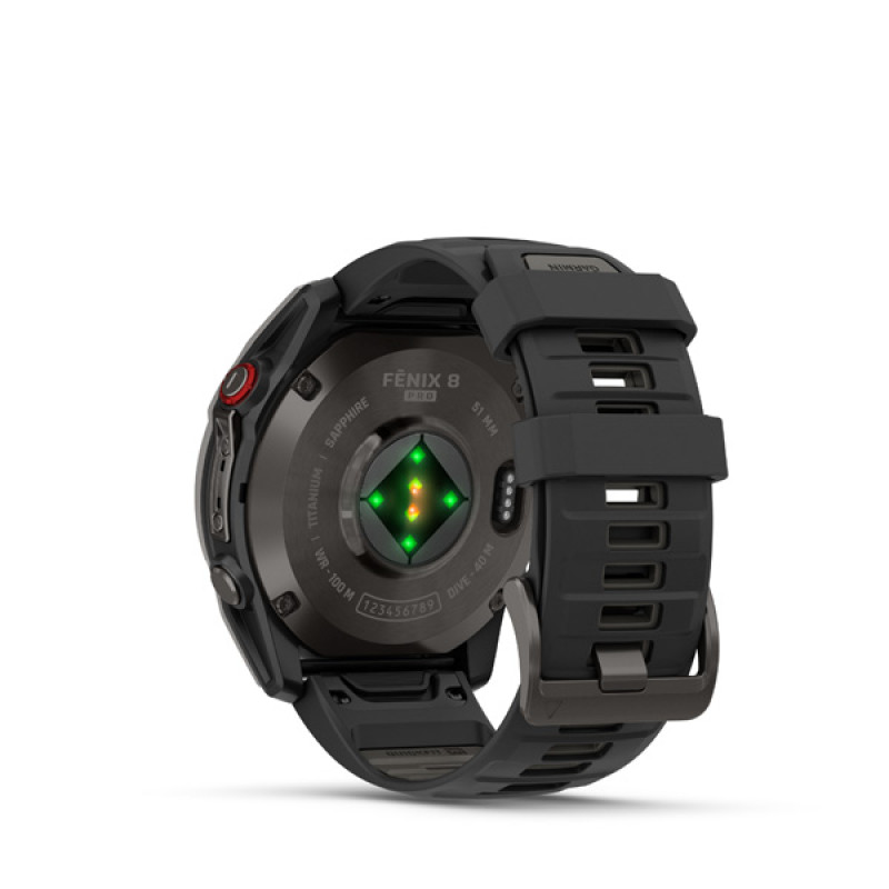 Garmin fenix 8 Pro - 51mm, AMOLED, Sapphire, Titanium, Graphite/Black band 4