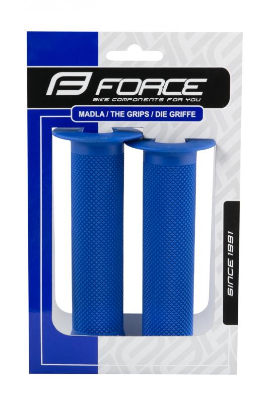 FORCE gripy BMX130 gumové, modré